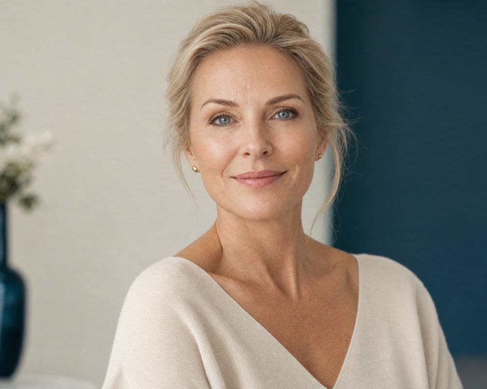 Ultherapy Hamburg – Frau mit gestraffter Gesichts- und Halspartie, Praxis Dr. Jan Nebendahl